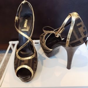 Fendi Zucca Platform Sandal